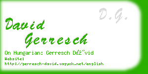 david gerresch business card